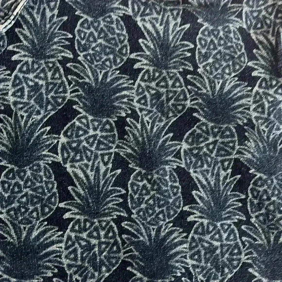 [3XL/Ptp:26”]Tommy Bahamas Pinapple Pattern Blue Collared PullOver S/S Men Shirt - Picture 2 of 7